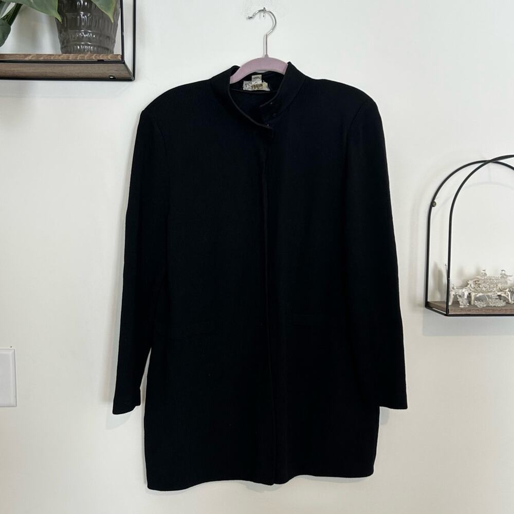 St.John Collection by Marie Gray Black Zip Up Jacket Size 12